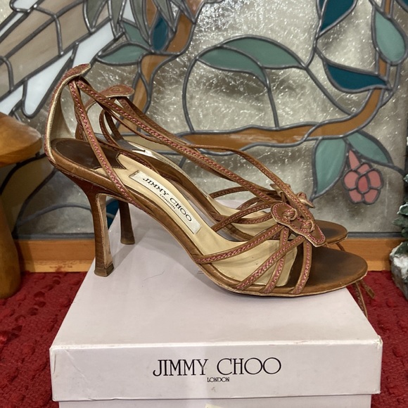Jimmy Choo Boyce Strappy Sandals Heels Size 37 - Picture 5 of 16